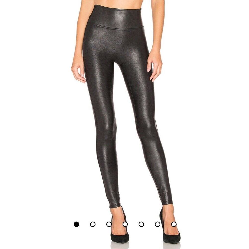 SPANX Black Faux Leather Leggings